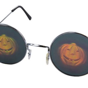 Lunettes mÈtal rondes avec hologramme - citrouilles