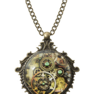 Collier mÈdaillon steampunk