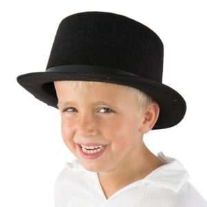 Chapeau feutre HDF 12 cm enfant - noir