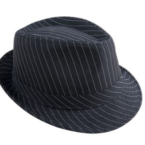 Chapeau tissu adulte - Borsalino - rayÈ noir et blanc
