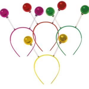 Serre-tÍte boules - or, rose, rouge et vert assortis