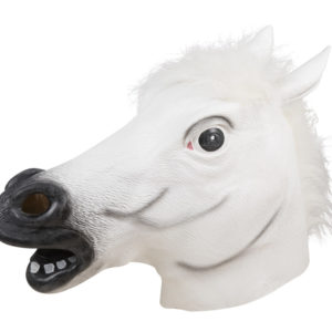 Masque adulte latex intÈgral cheval - blanc