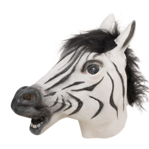 Masque adulte latex intÈgral zËbre