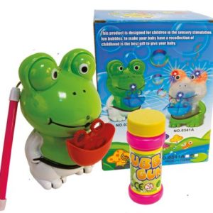 Machine ‡ bulles sonore et lumineuse avec liquide (50 ml) - h.14 cm - grenouille