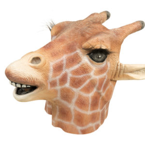 Masque adulte latex intÈgral girafe