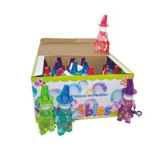 Bulles de savon - prÈsentoir de 24 flacons animaux avec sifflet (50 ml)