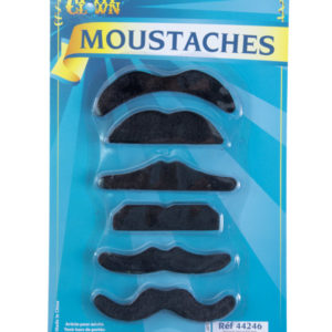 Moustache - blister de 6 assorties