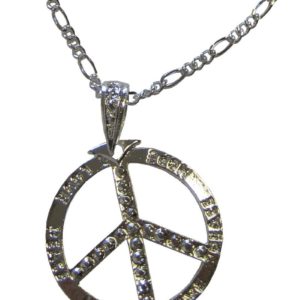 Collier hippie mÈtal - argent - dia. 5.5 cm