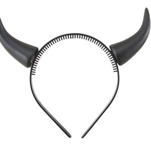 Serre-tÍte de diable - plastique - petites cornes - noir