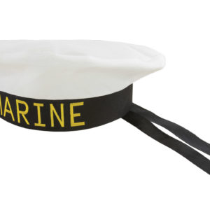 BÈret marin adulte en tissu avec inscription "marine"