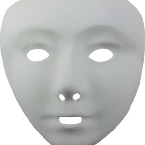 Masque adulte blanc PVC - taille 1