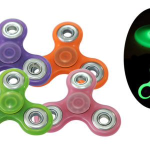 Spinner - rotation 1 mn - phosporescent - couleurs assorties - PRIX NET