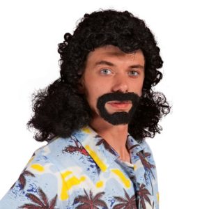 Perruque et barbe JACKY - noir