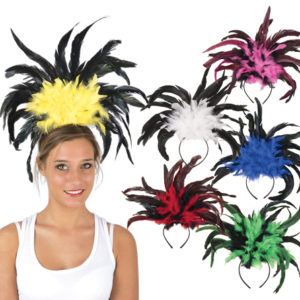 Serre-tÍte brÈsilien ‡ plumes - couleurs assorties