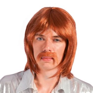 Perruque et moustache BOBBY - roux