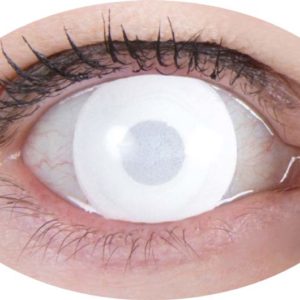 Lentilles de contact fantaisie - úil blanc (pupille incluse) - la paire - PRIX NET