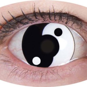 Lentilles de contact fantaisie - yin yang - la paire - PRIX NET