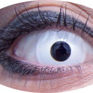 Lentilles de contact fantaisie - úil blanc - la paire - PRIX NET