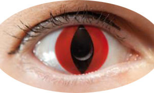 Lentilles de contact fantaisie - úil de chat - rouge - la paire - PRIX NET