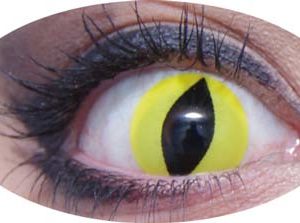 Lentilles de contact fantaisie - úil de chat - jaune - la paire - PRIX NET