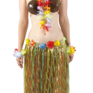 Jupe hawaÔenne 80 cm - ceinture ‡ fleurs - multicolore