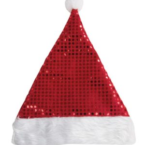 Bonnet de PËre NoÎl sequins rouges