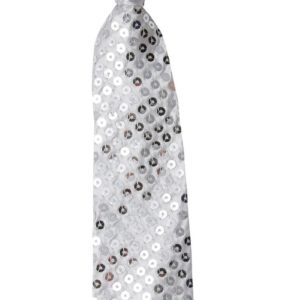 Cravate sequins avec Èlastique - argent