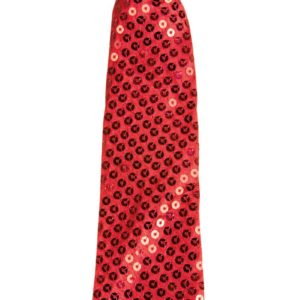 Cravate sequins avec Èlastique - rouge