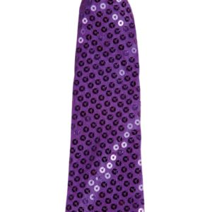 Cravate sequins avec Èlastique - violet