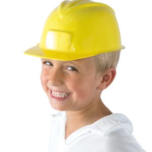 Casque de chantier jaune - enfant - plastique