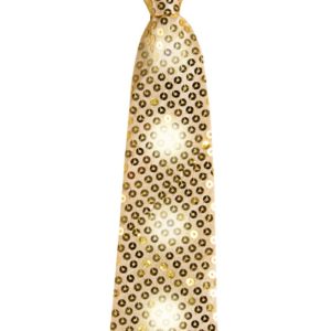 Cravate sequins avec Èlastique lumineuse - or