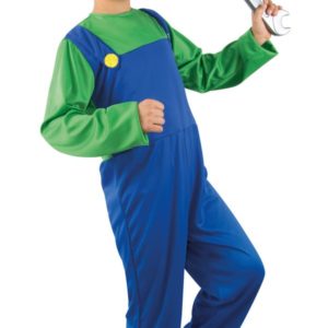 Costume ado plombier vert et bleu - 140/160 cm - taille unique