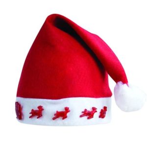 Bonnet de PËre NoÎl lumineux traineau rouge (piles incluses)