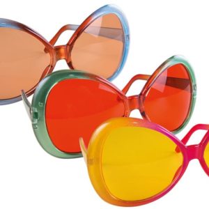 Lunettes plastique - annÈes 70 "mouche" - couleurs assorties