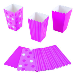 Pot carton - sachet de 6 - rose - h. 10 cm
