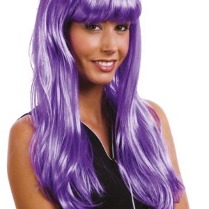 Perruque LOLA - longue raide ‡ frange - violet