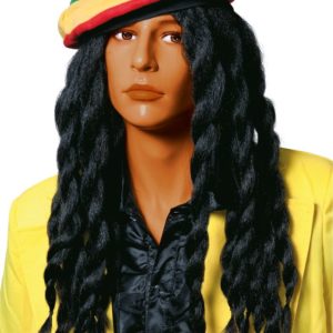 Perruque BOB - rasta avec bÈret - noir