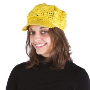 Casquette disco ‡ sequins adulte - or