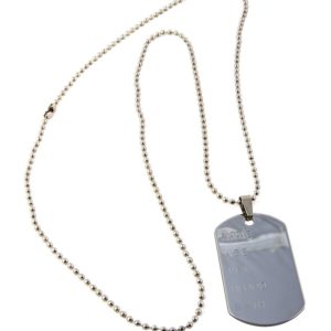Collier plaque militaire