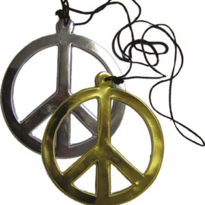 Collier hippie plastique - or et argent assortis - dia. 18 cm - l'unitÈ