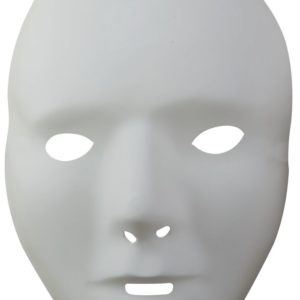 Masque adulte blanc PVC - taille 2