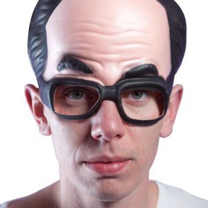 Masque adulte EVA haut du visage homme avec lunettes