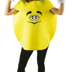Costume adulte bonbon rond - jaune - taille unique