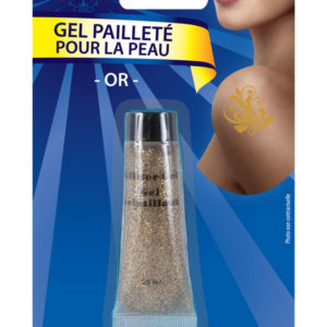Gel pailletÈ pour la peau - tube 20 ml - or