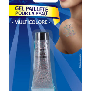 Gel pailletÈ pour la peau - tube 20 ml - multicolore
