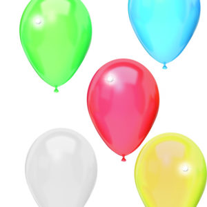 Ballon lumineux LED (piles incluses) - couleurs assorties - sachet de 5