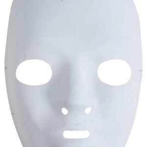 Masque adulte blanc PVC - taille 3 - sachet de 6