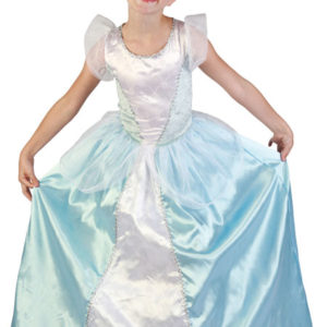 Costume enfant luxe princesse bleue - S