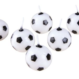 Bougie ballon de football - Blister de 6