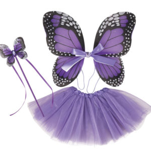 Set de papillon - violet - tutu + ailes + baguette